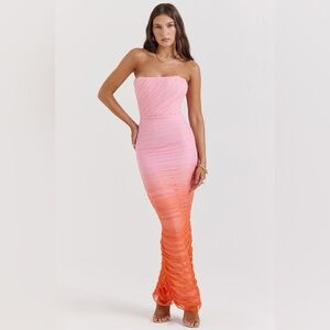 House of CB Sapphire Ombré Strapless Dress